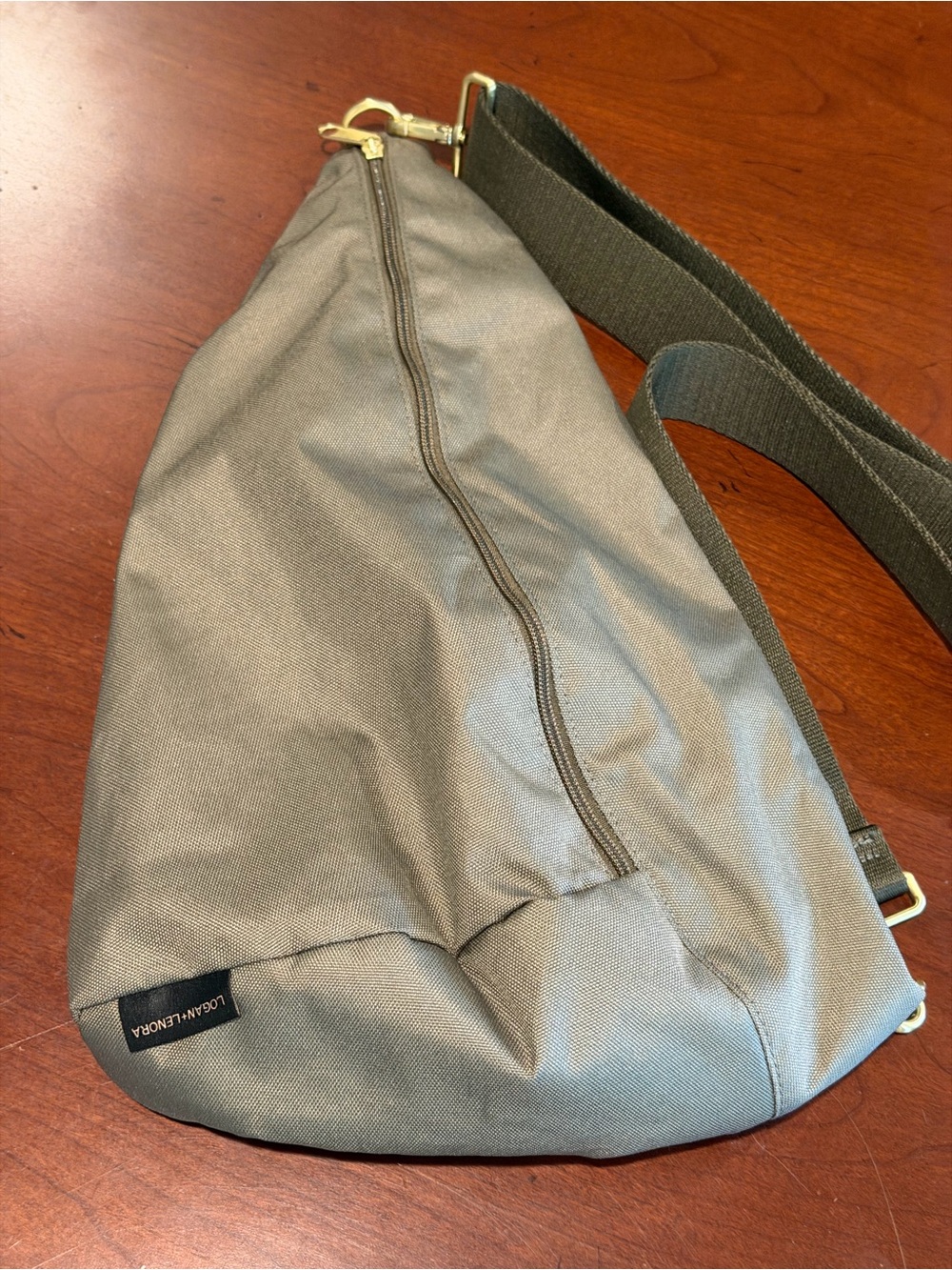 NWOT Logan & Lenora Olive Green Sling Crossbody Bag